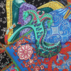 Hermès Carré 90 "CAVALIERS DU CAUCAS" Silk handkerchief in Blue Secondhand