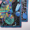 Hermès Carré 90 "CAVALIERS DU CAUCAS" Silk handkerchief in Blue Secondhand