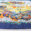 Secondhand Hermès Carré 90 "THE ALFEE AUBE" Silk handkerchief in Navy Blue