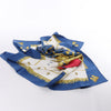 Hermès Carré 90 "Vue du Carrosse de la Galère La Réale" Silk handkerchief in Navy Blue Secondhand