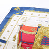 Hermès Carré 90 "Vue du Carrosse de la Galère La Réale" Silk handkerchief in Navy Blue Secondhand