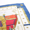 Hermès Carré 90 "Vue du Carrosse de la Galère La Réale" Silk handkerchief in Navy Blue Secondhand