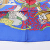 Hermès Carré 90 "Chapeau" 100% Silk Scarf in Blue Secondhand