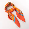 Hermès Carré 90 "Tendresse Feline" Silk handkerchief in Orange Secondhand