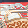Hermès Carré Geant "La Selle Imaginaire" Cashemere & Silk Scarf in Red Secondhand
