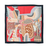 Hermès Carré Geant "La Selle Imaginaire" Cashemere & Silk Scarf in Red Secondhand