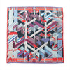 Hermès Carré Géant "SANGLES EN ZIGZAG" Cashmere x Silk scarf in Blue x Red Secondhand