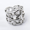 Hermes Chaîne d'Ancre Enchaînée Silver Ring, Size 54 EU Secondhand