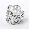 Hermes Chaîne d'Ancre Enchaînée Silver Ring, Size 54 EU Secondhand