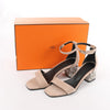 Secondhand HERMES Glam Chaîne d'Ancre Suede Sandals in Beige, Size 37 EU