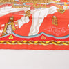 Hermès Carré 90 "HARNAIS DE COEUR" Silk handkerchief in Red Secondhand
