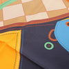 Hermès Carré 90 Double Face "Tapis de Selle" Silk handkerchief in Orange Secondhand