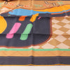 Hermès Carré 90 Double Face "Tapis de Selle" Silk handkerchief in Orange Secondhand