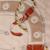 Hermès Carré 100 "RONDS DE MARCHE" Cashmere x Silk handkerchief in Beige Secondhand
