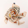 Hermès Carré 100 "RONDS DE MARCHE" Cashmere x Silk handkerchief in Beige Secondhand