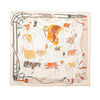 Hermès Carré 100 "RONDS DE MARCHE" Cashmere x Silk handkerchief in Beige Secondhand