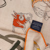 Hermès Carré 100 "RONDS DE MARCHE" Cashmere x Silk handkerchief in Beige Secondhand