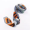 Hermès Carré 100 "ROBOCABAR" Cashmere and Silk Scarf in Blue x Orange Secondhand