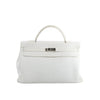 Secondhand HERMÈS Kelly 40 Le Tournay Taurillon Clemence Handbag in White □D: 2000