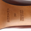 HERMES Kelly Leather Pumps in Brown, Size 38 EU Secondhand