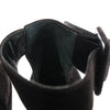 HERMES Leather & Suede Strap Heels in Black, Size 38 EU Secondhand