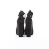 HERMES Leather & Suede Strap Heels in Black, Size 38 EU Secondhand