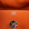 Hermes Lindy 34 Taurillon Clemence Orange Silver Metal Fittings Handbag □P:2012 Secondhand