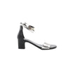 Secondhand HERMES Manege Kelly Leather Sandals in Black x Silver, Size 37 EU