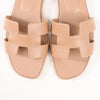 HERMES Oran Leather Sandals in Beige, Size 36.5 EU Secondhand