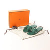 HERMES Oran Epsom Leather Sandals in Vert Cactus Green, Size 39 EU Secondhand