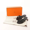 HERMES Rivage Rubber Sandals in Black, Size 36 EU Secondhand