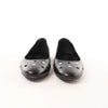 Secondhand Hermès Serie Button Punching Sack Leather Ballet Flats un Black, Size 39 EU