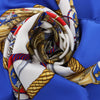 Hermès Carré 90 "LES TAMBOURS" 100% Silk Scarf in Blue Secondhand
