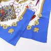 Hermès Carré 90 "LES TAMBOURS" 100% Silk Scarf in Blue Secondhand