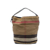 Burberry Medium Mega Check Studded Canvas Ashby Bucket Bag Secondhand