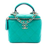 Chanel Mini CC Quilted Lambskin Top Handle Vanity Case With Chain Secondhand