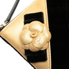 Secondhand Chanel CC Quilted Velvet Camellia Pouch
