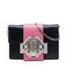 Prada City Calf Crystal Embellished Ribbon Bag Secondhand