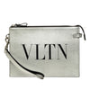 Valentino Metallic Leather VLTN Clutch Secondhand