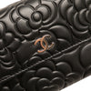 Chanel CC Lambskin Embossed Camellia Flap Wallet Secondhand