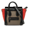 Celine Nano Tricolor Nubuck and Drummed Calfskin Luggage Tote Secondhand