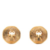 Chanel CC Gold Plated Round Clip on Earrings Secondhand