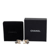 Chanel CC Gold Plated Faux Pearl Strass Resin Bullet Back Earrings Secondhand