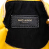 Saint Laurent Chevron Leather Monogram Zip A5 Wristlet Pouch Secondhand