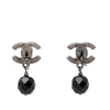 Chanel CC Brass Beaded Swing Push Back Earrings Secondhand