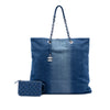 Chanel Printed Denim Shopping Tote Secondhand