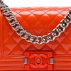Chanel Small Quilted Patent and Acrylic Boy Flap Secondhand