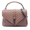Saint Laurent Medium Chevron Sheepskin Monogram College Satchel Secondhand