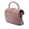 Saint Laurent Medium Chevron Sheepskin Monogram College Satchel Secondhand