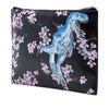 Dior Hajime Sorayama Calfskin Cherry Blossom Dinosaur Print Zip Pouch Secondhand